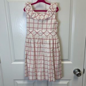 Cuties Girls White Plaid Dress